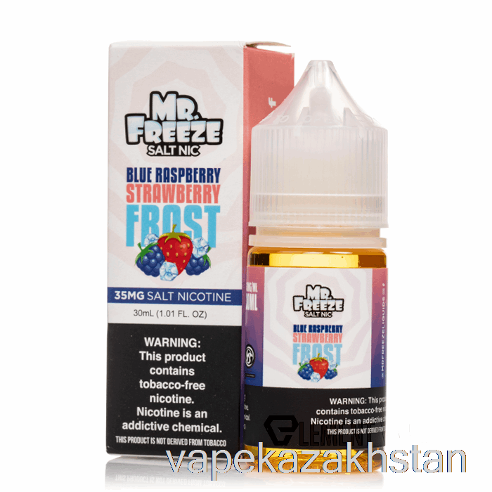 Vape Kazakhstan Blue Razz Strawberry Frost - Mr Freeze Salts - 30mL 35mg